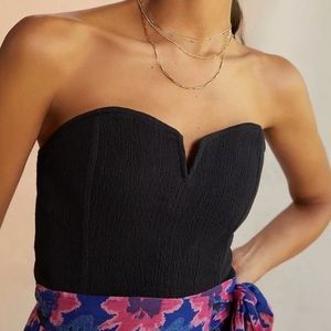Anthropologie Porridge Black Corset Top